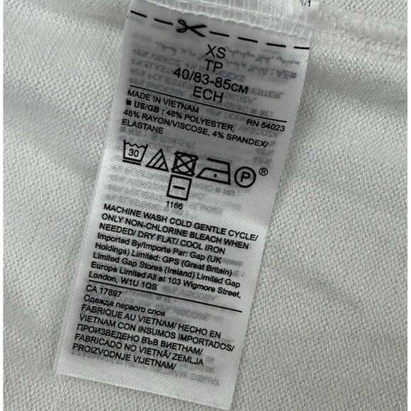 NEW Banana Republic Open Front Luxespun Cardigan Sweater Women XS White Longline - Picture 6 of 7